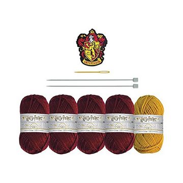 Harry Potter Strickschal Harry Potter Loop Schal rot zum Stricken - Gryffindor