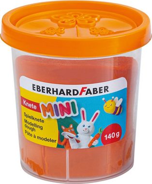 Eberhard Faber Knete Spielknete Sonderfarben orange, lila, rosa, grün - 4x 140g (4-tlg), 4 Stempelmotive im Deckel