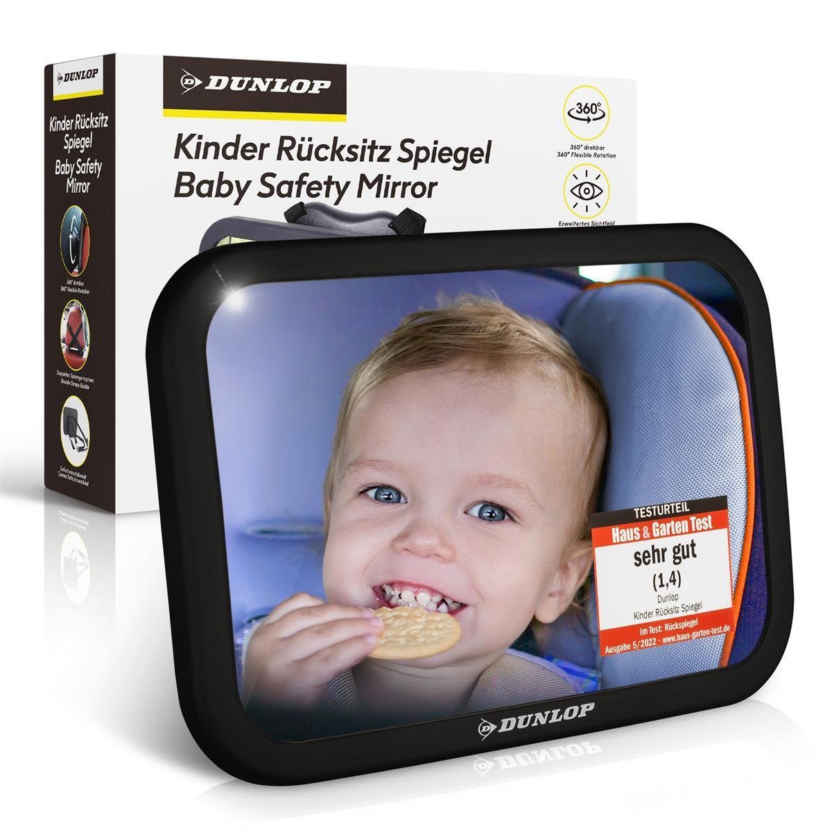Baby Autospiegel für Kopfstütze, Rückspiegel bruchsicher & extra groß, Rücksitzspiegel für Babys