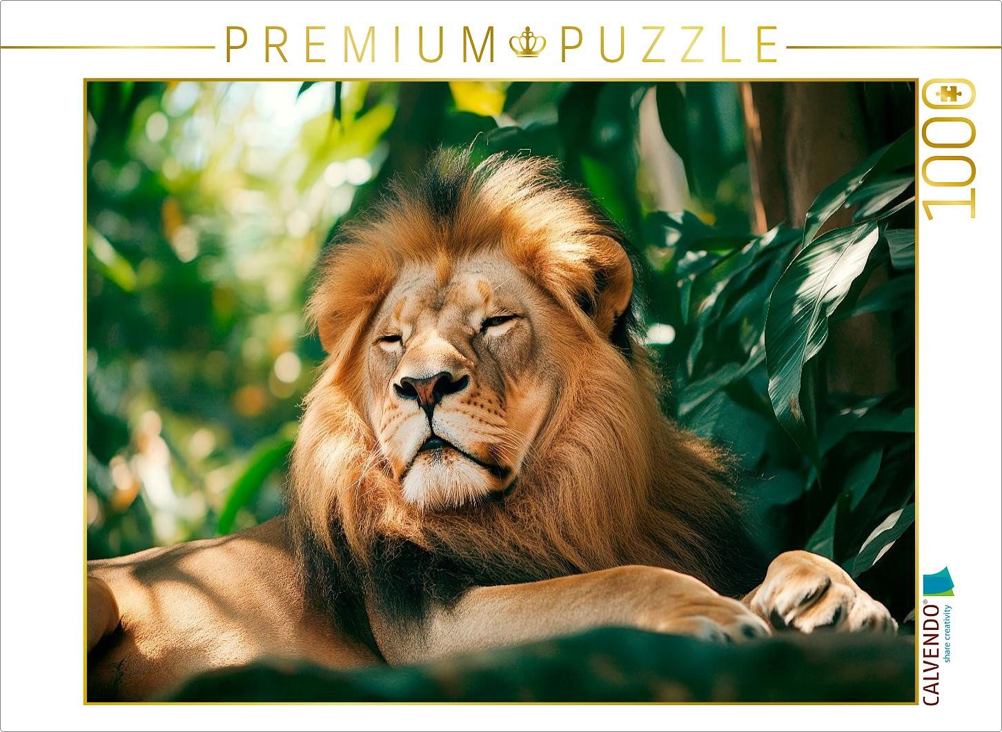 CALVENDO Puzzle CALVENDO Puzzle Im Königreich des Löwen, 1000 Teile Lege-Größe 64 × 4, 1000 Puzzleteile