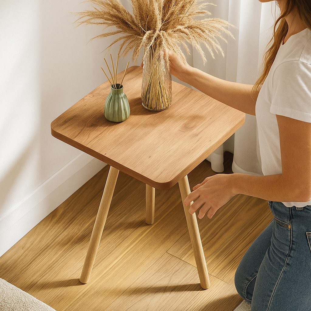 Jungengel Beistelltisch Beistelltisch 34x34x45 cm in 9 Farben – Dreibein mo günstig online kaufen