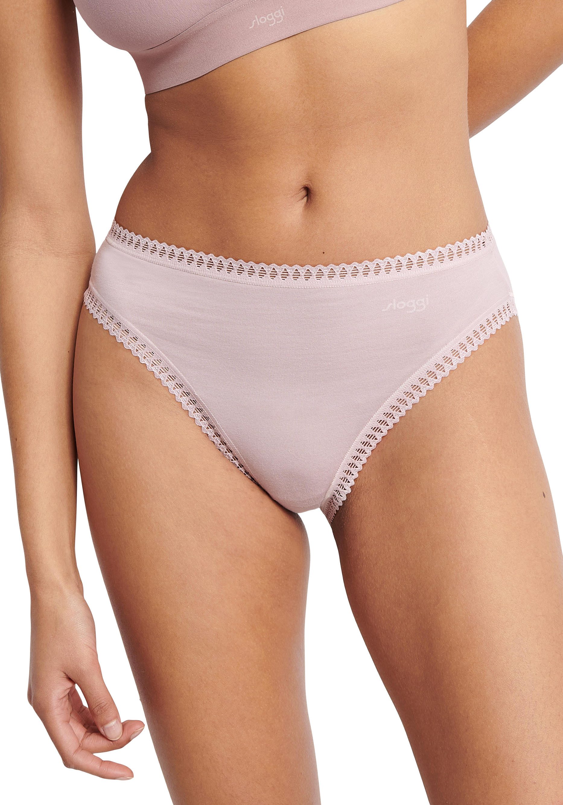 sloggi Slip GO Crush High leg C3P (3er Pack) mit Spitzendetails