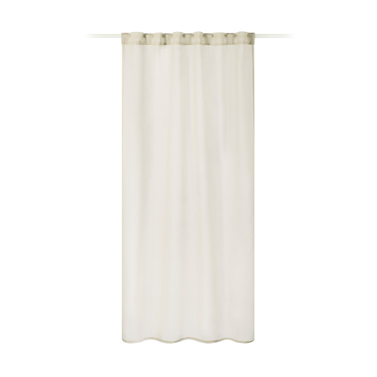 Vorhang Vorhang transparent 140x245cm - Schlaufenschal 100% Polyester - beige, JEMIDI Sand