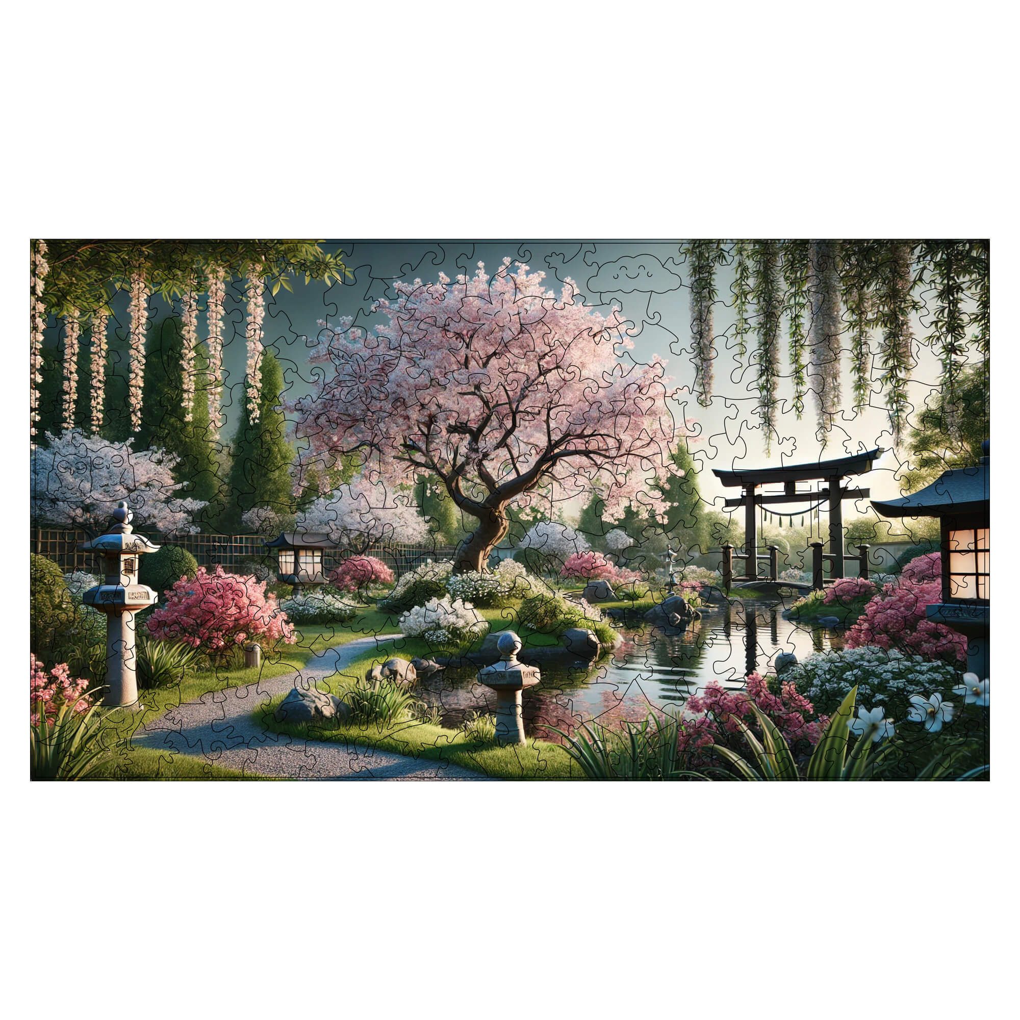 MagicHolz Пазли MagicHolz Blühender Zen-Garten Holzpuzzle, 250 Пазлиteile