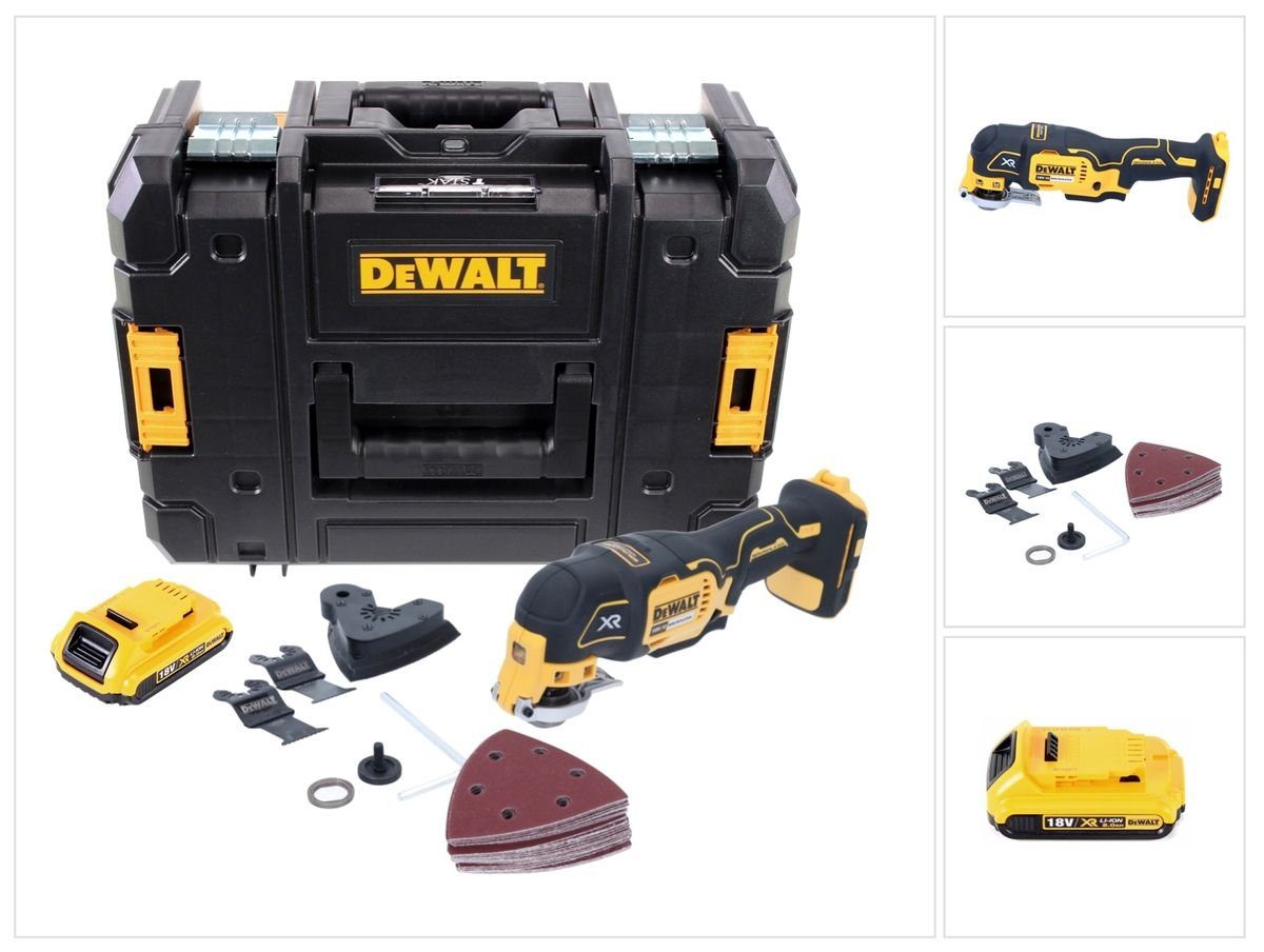 DeWalt Akku-Multifunktionswerkzeug DCS 355 NT Akku Oszillierer Multitool 18 V Brushless + 1x Akku 2,0 Ah