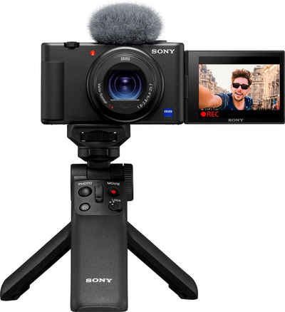Sony Vlog-Kamera ZV-1 Kompaktkamera (20,1 MP, Bluetooth, WLAN (WiFi), Selfie Stick GPVPT2BT.SYU)