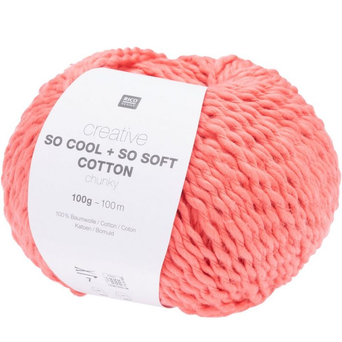 Rico Design Creative Cool + So Soft Cotton Chunky Häkelwolle 100 m