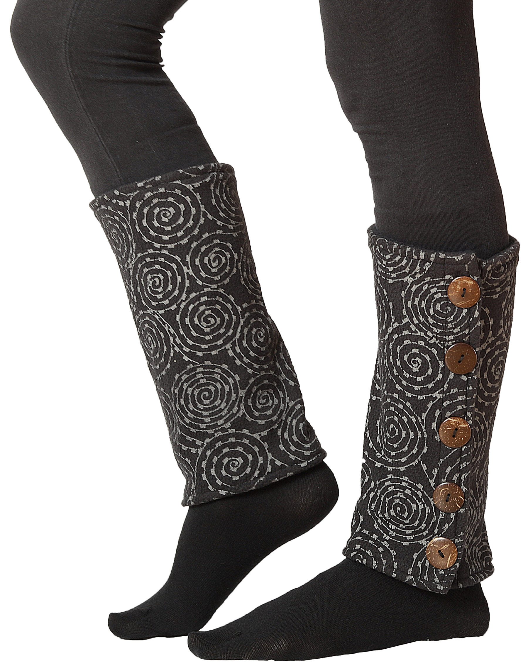Beinstulpen Beinstulpen Stulpen Beinwärmer aus Fleece lw57 Schwarz