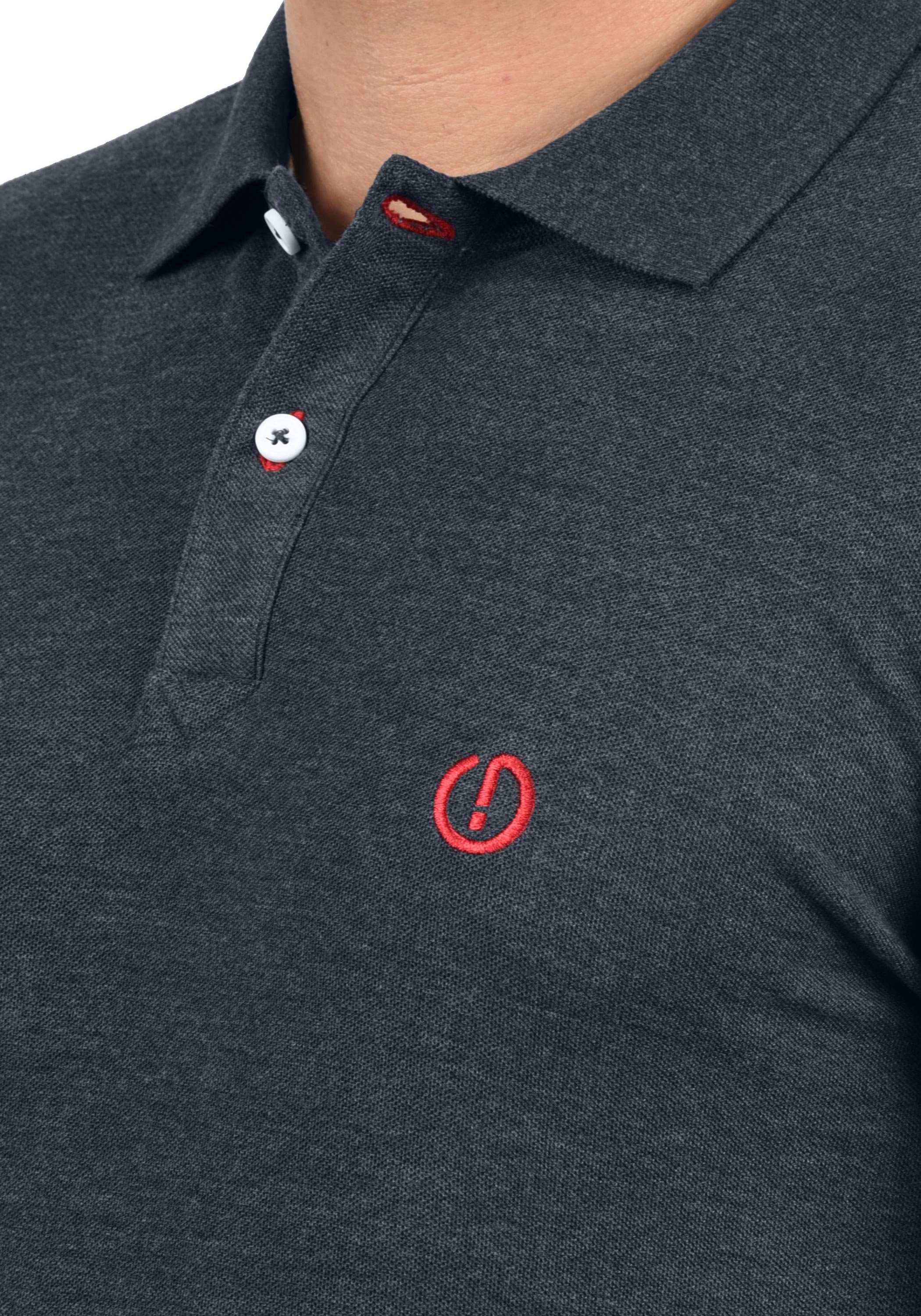 Insignia Melange Polo mit SDBenjaminPolo Rückenpartie verlängerter !Solid Blue (8991) Poloshirt