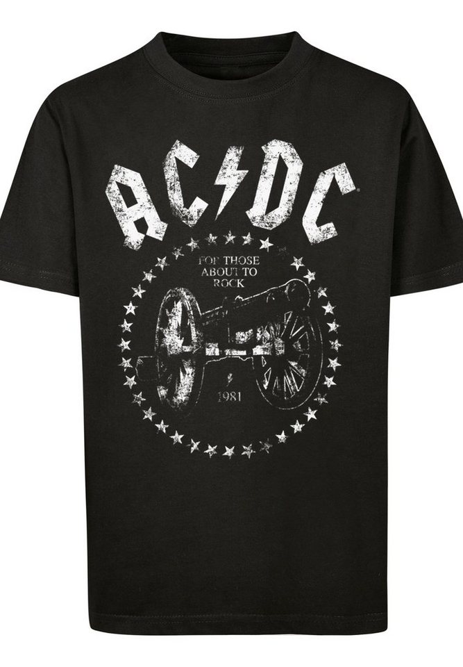 F4NT4STIC T-Shirt ACDC We Salute You Cannon Unisex Kinder,Premium Merch, Jungen,Mädchen,Bandshirt