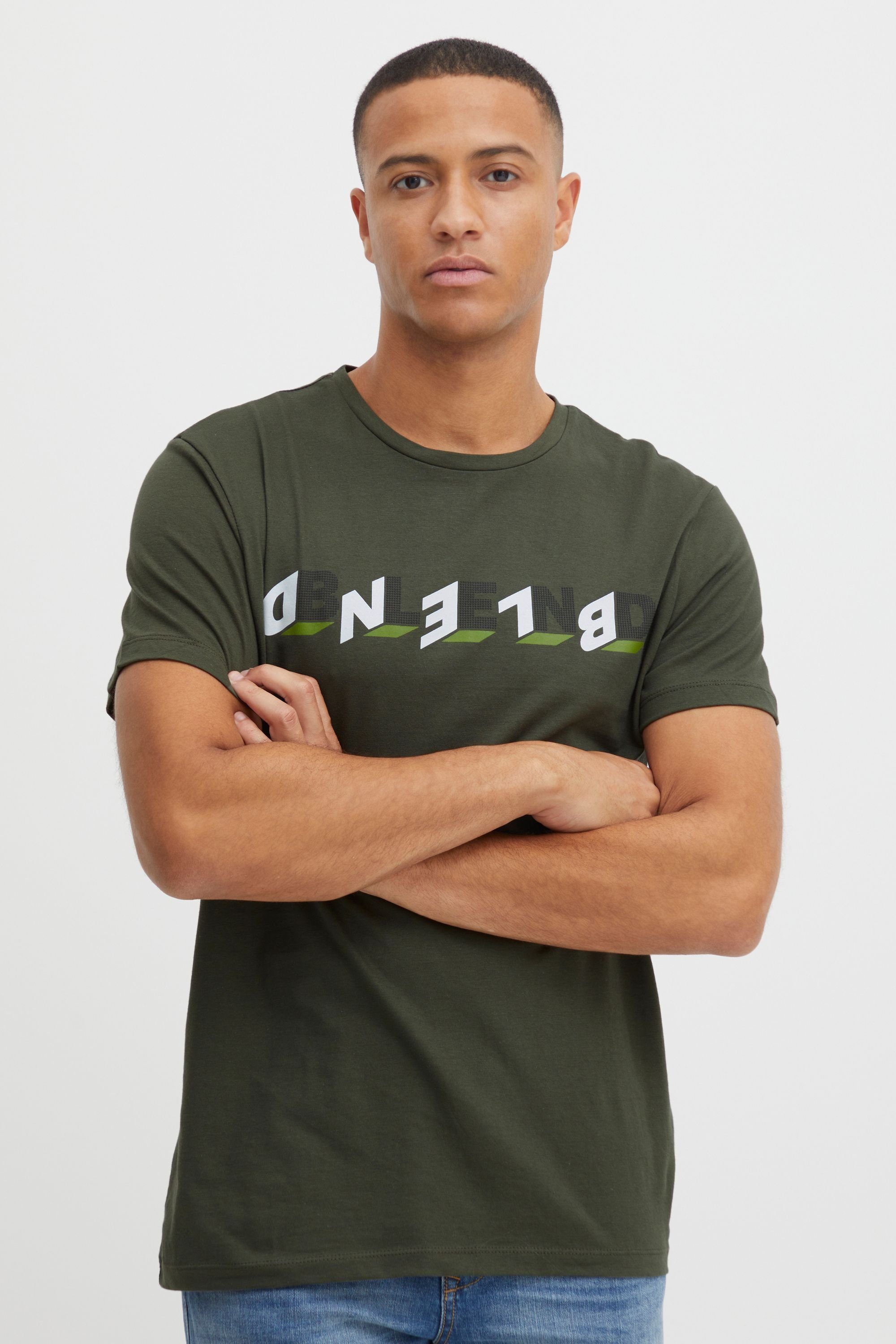 Blend Print-Shirt BHTee Klassisches T-Shirt mit Rundhalsausschnitt