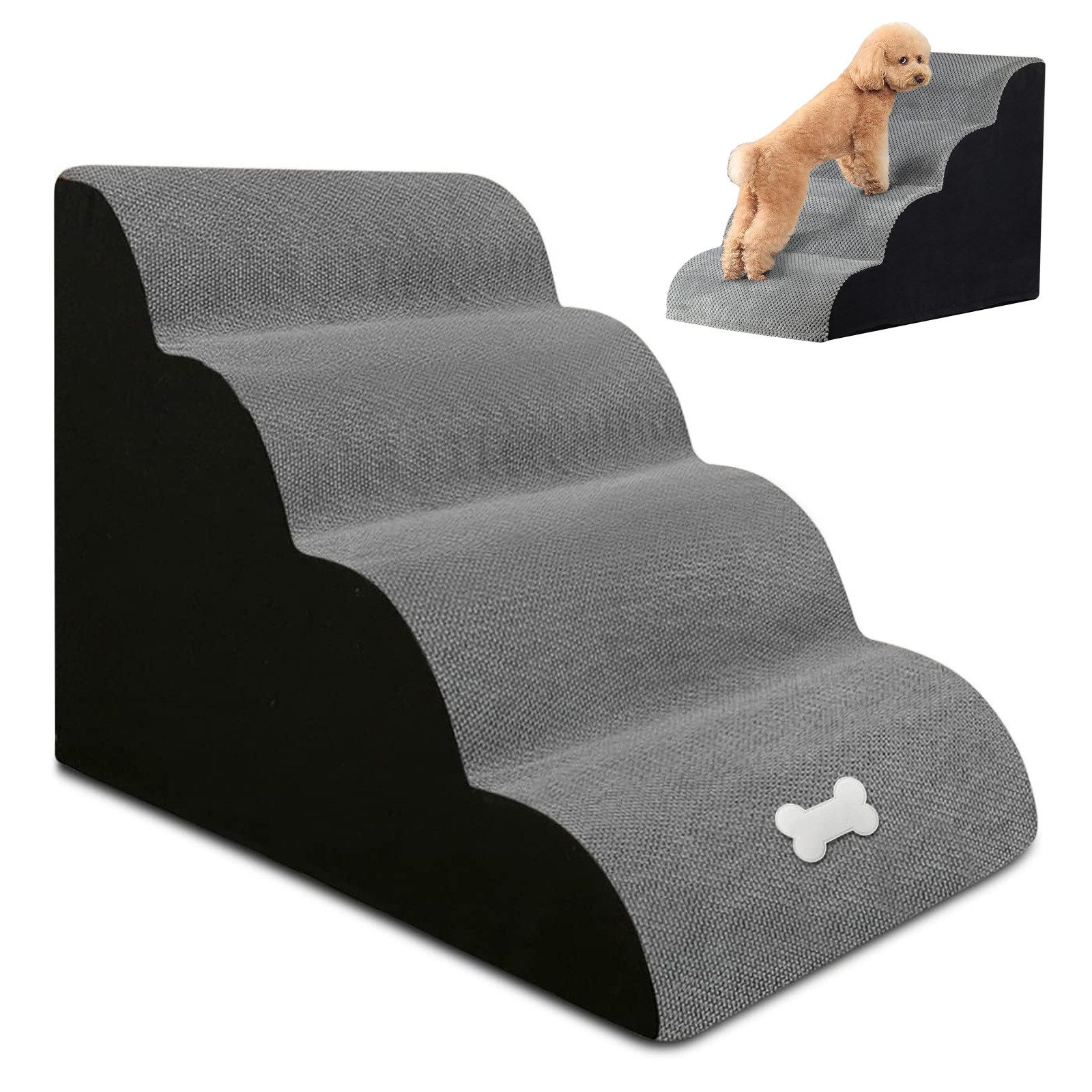 REDOM Hunderampe Hundetreppe tragbare Haustiertreppe (klappbare mit rutschf günstig online kaufen