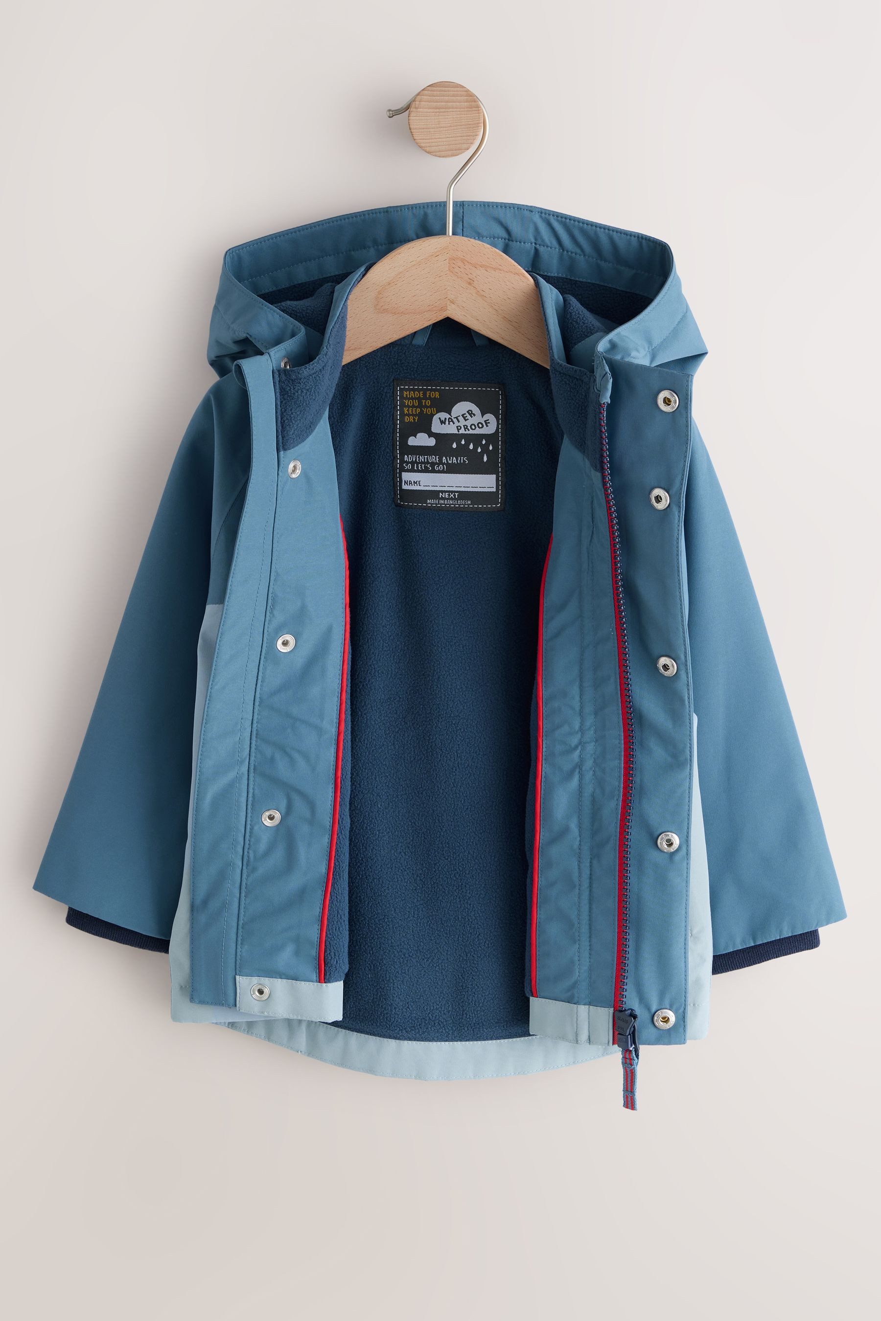 Next Funktionsmantel Wasserabweisender Anorak mit Fleecefutter (1-tlg)