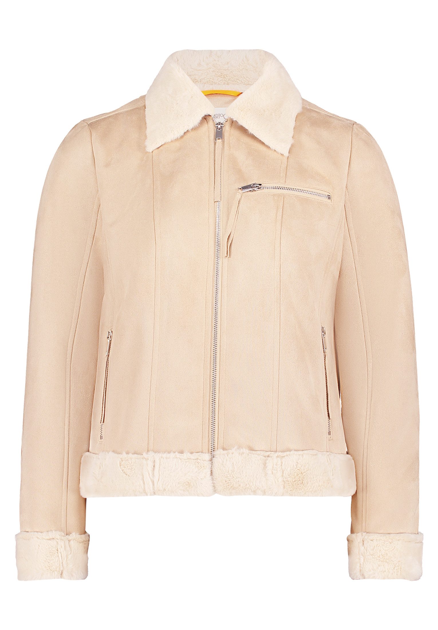 Cartoon Jackenblazer Damen mit Kunstfellkragen
