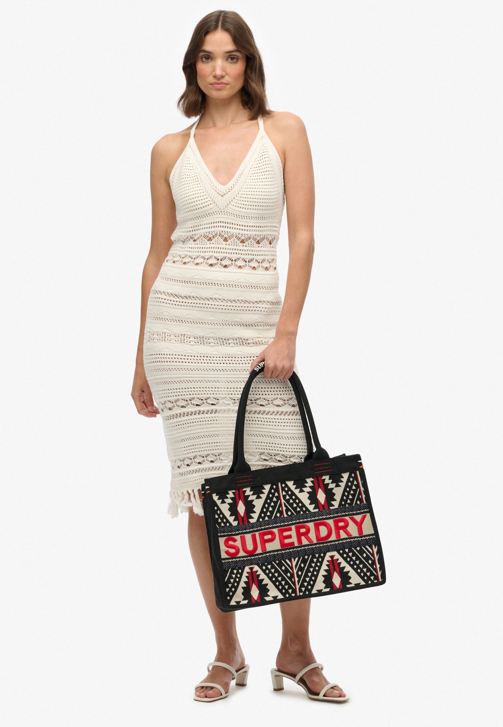 Superdry Handtasche Luxe Embroidered Tote Black Multi