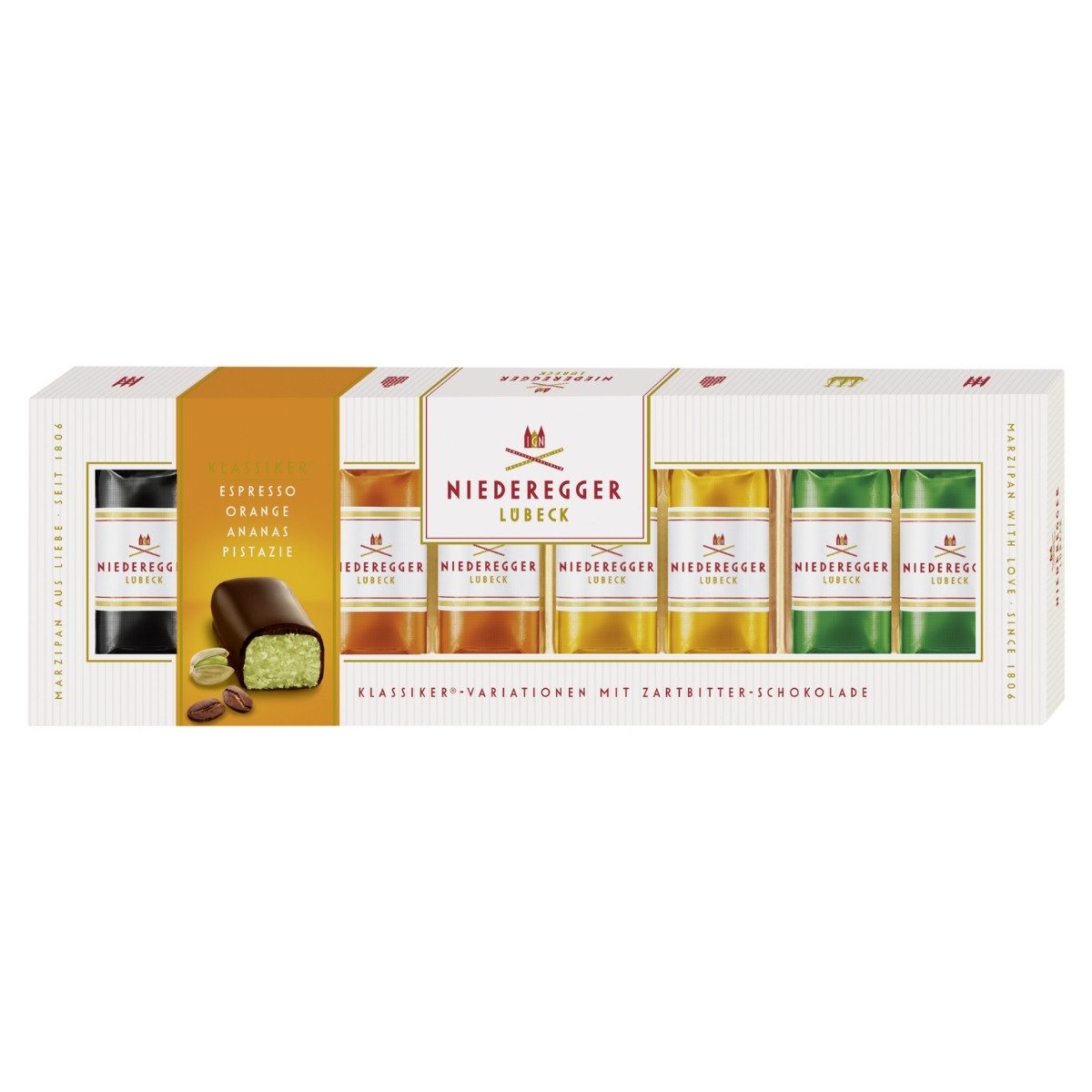 Niederegger Süßigkeit Niederegger Marzipan Klassiker® Variationen, 100 g, 8 St.