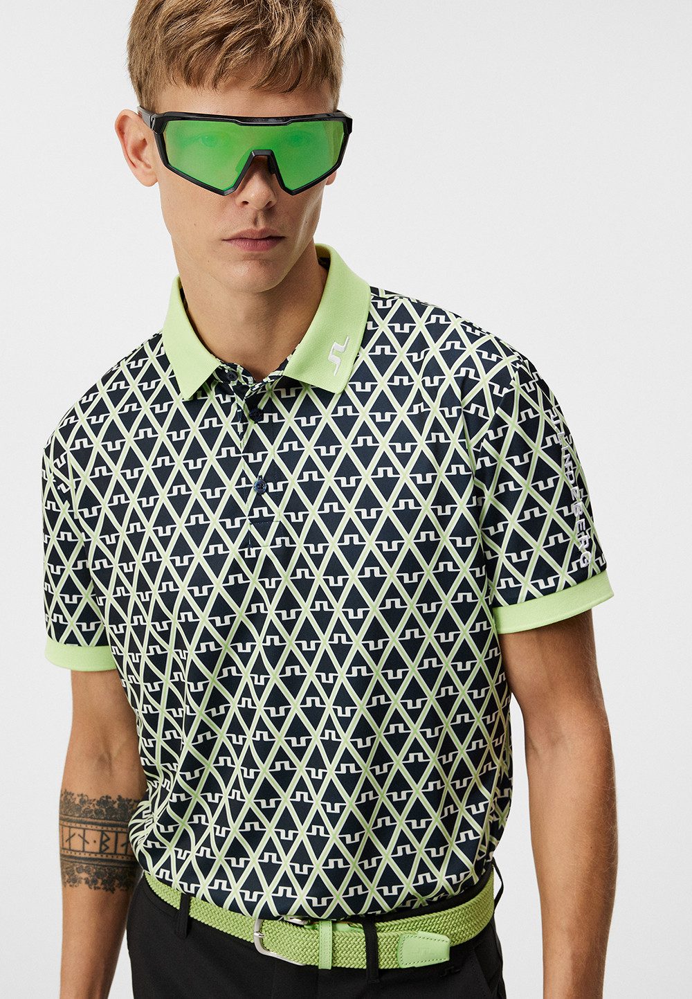 J.LINDEBERG Trainingspullover J.Lindeberg Herren Tour Tech Reg Fit Print Poloshi