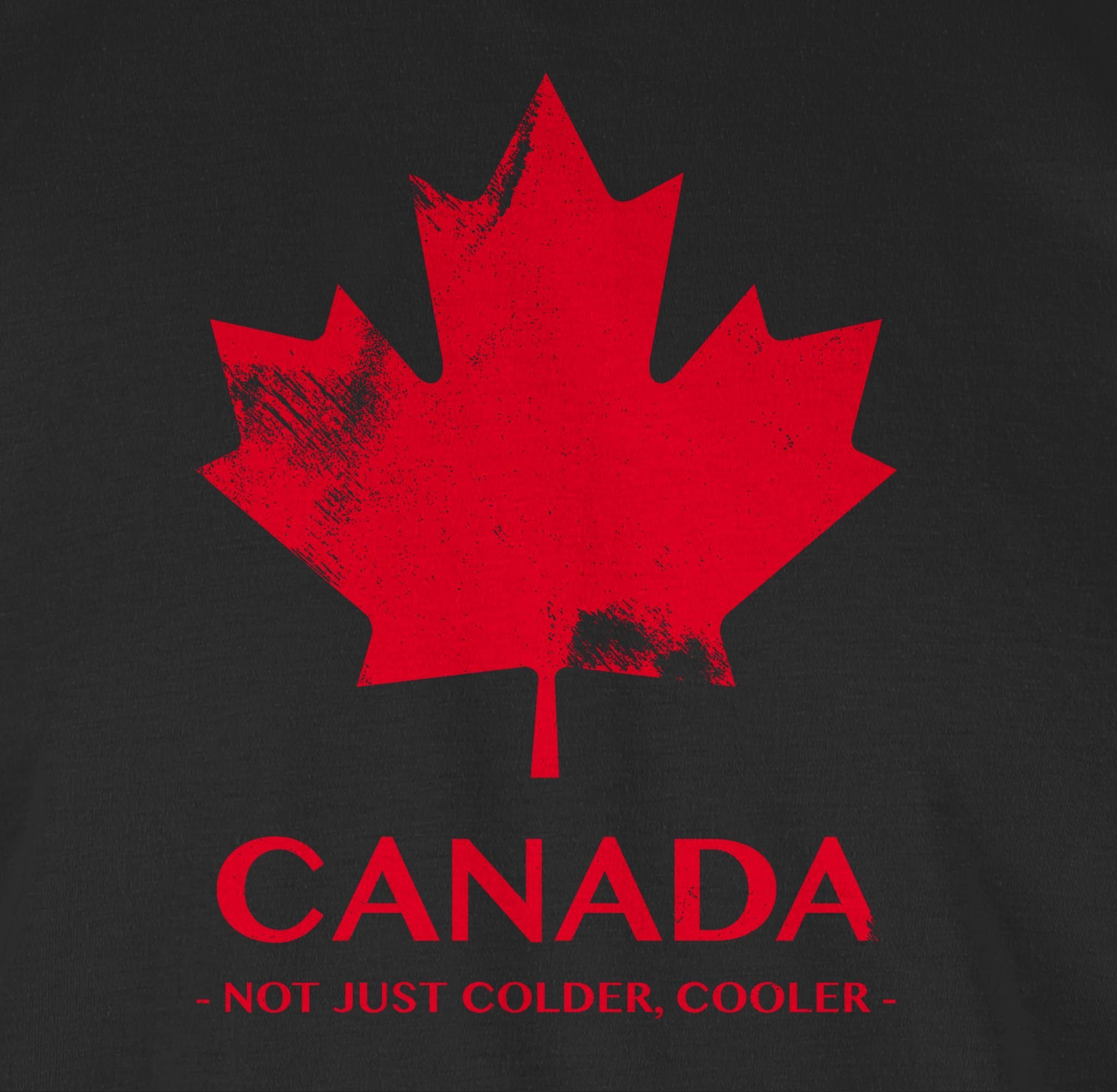 Länder 1 Souvenir T-Shirt Canada - cooler Not Shirtracer Wappen Geschenk colder just Schwarz