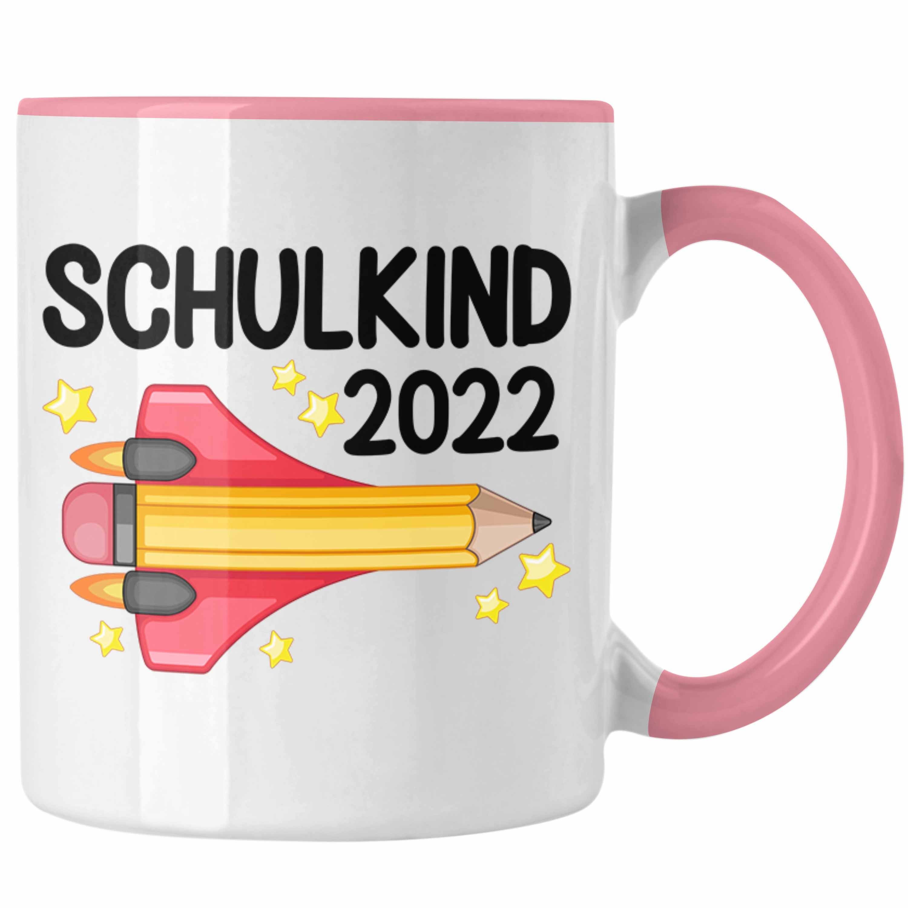 Trendation Tasse Tasse Mädchen Geschenkidee Trendation Einschulung Rosa 2022 Schuleinführung Schulstart Schulkind Schultag Geschenk Schultüte - 1. Füllung Junge Schulanfang