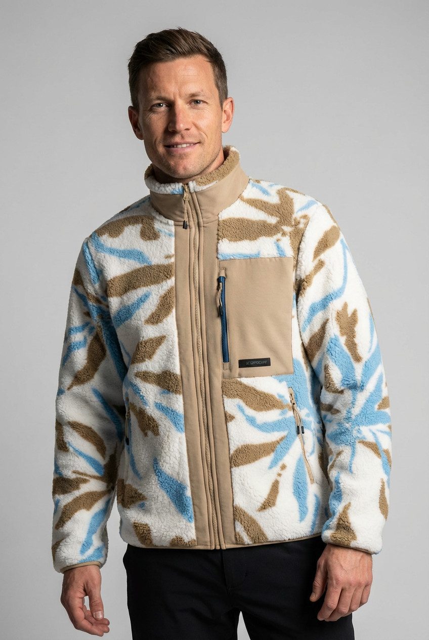 Icepeak Fleecejacke ARDESE (1-St) mit Stehkragen, normale Passform, mit Reißverschlusstaschen