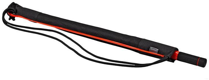 EuroSCHIRM® Stockregenschirm birdiepal® seasons, schwarz/orange, schwarz / orange, Automatik, Schultertragegurt, UV-Schutz 50+