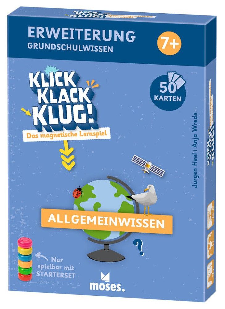 Moses. Verlag Spiel Klick Klack Klug! – Lernspiel Erweiterungsset, für Grundschulkinder