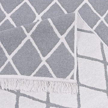 Teppich Waschbarer Teppich Wendbar Grau Modern, Vimoda, Wendbar Beidseitig