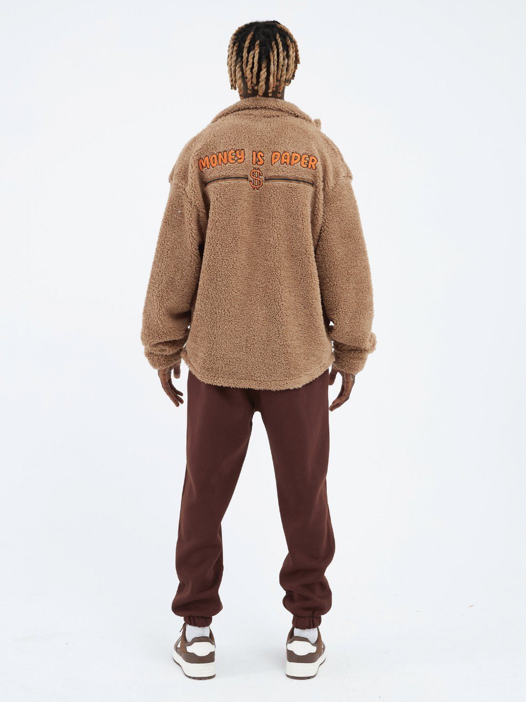 COFI Casuals Winterjacke Teddy Jacket Money Is Paper Jacke Oversize Zipper günstig online kaufen