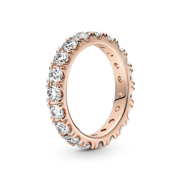 Pandora Silberring Sparkling Row Eternity 14k rose Gold-plated ring