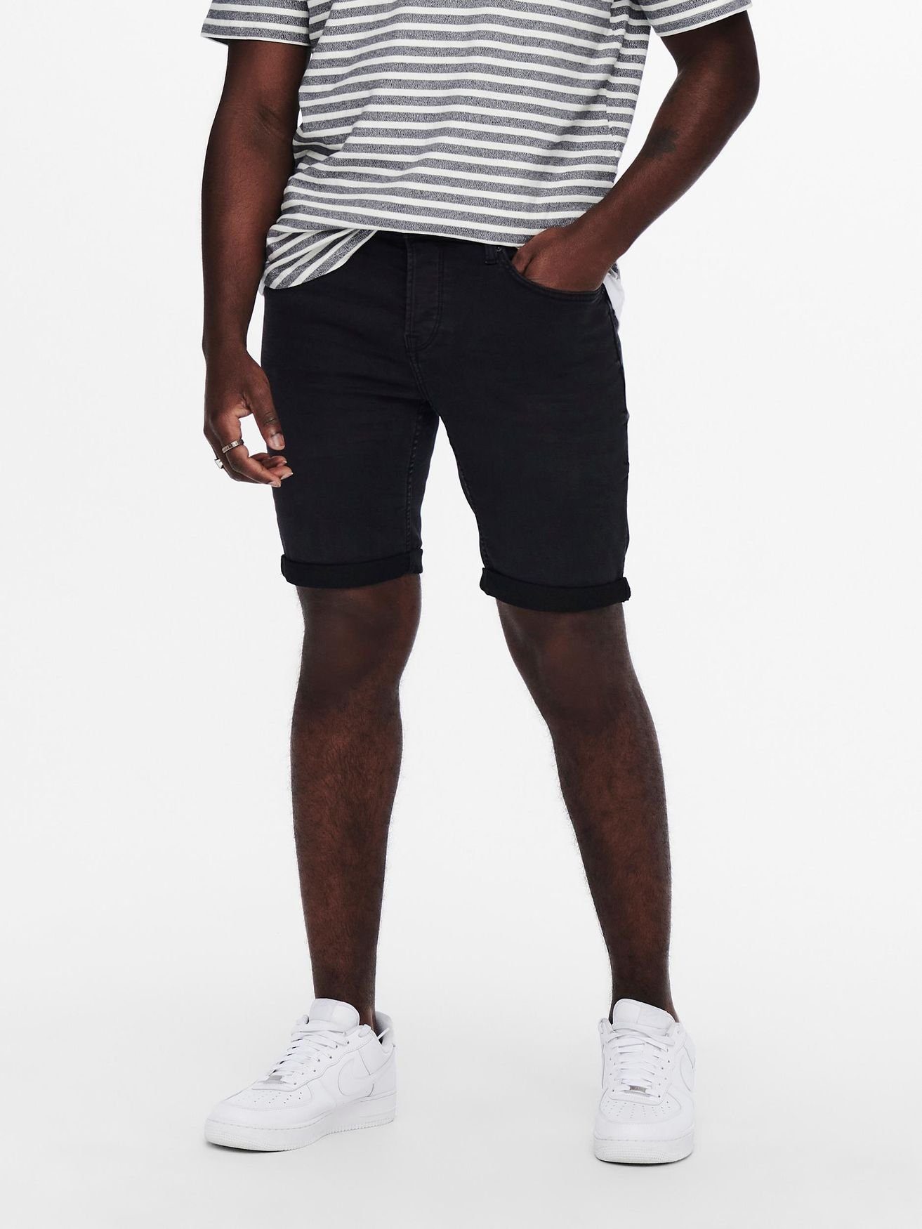 Only & Sons Herren Jeans Short ONSPLY BLUE JOG SHORTS PK8587- Regular Fit günstig online kaufen
