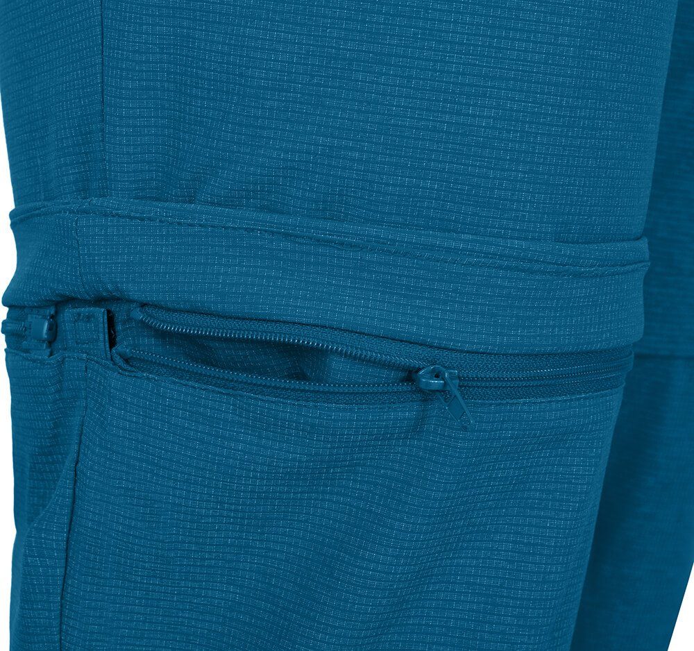 Saphir Bergson Herren Wanderhose, elastisch, blau Zipp-Off LEBIKO robust, Normalgrößen, Zip-off-Hose