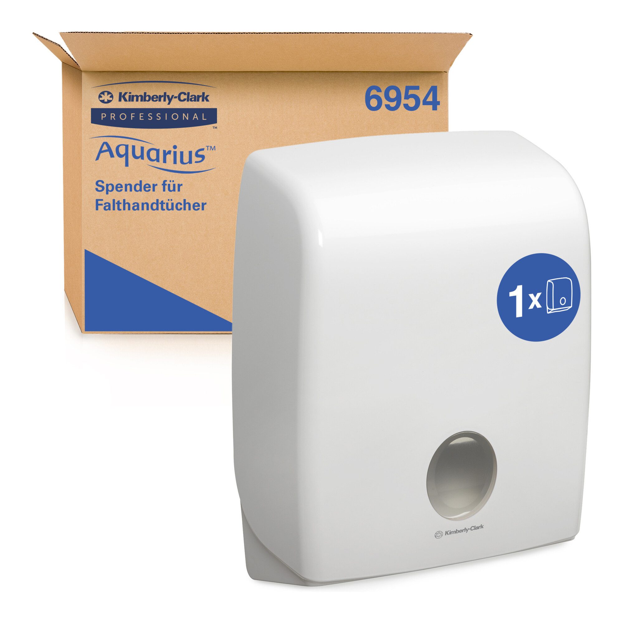 Aquarius Papiertuchspender Aquarius Spender für Handtücher mit C-Faltung, Weiß