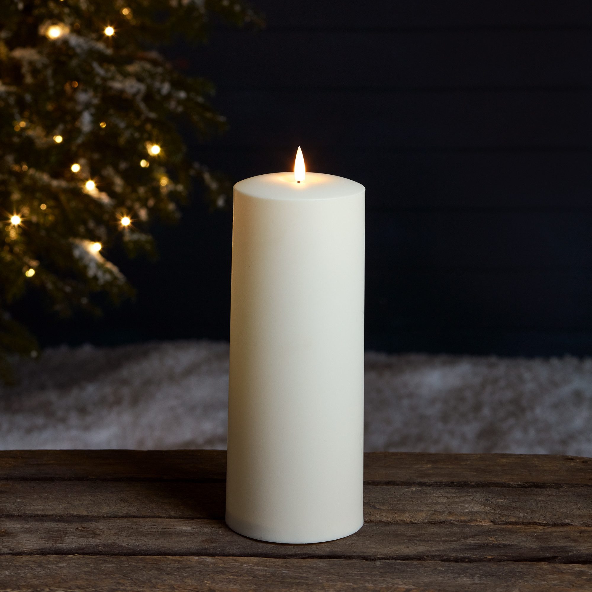 Lights4fun LED-Kerze TruGlow® LED Outdoor Kerze 25 x 10cm