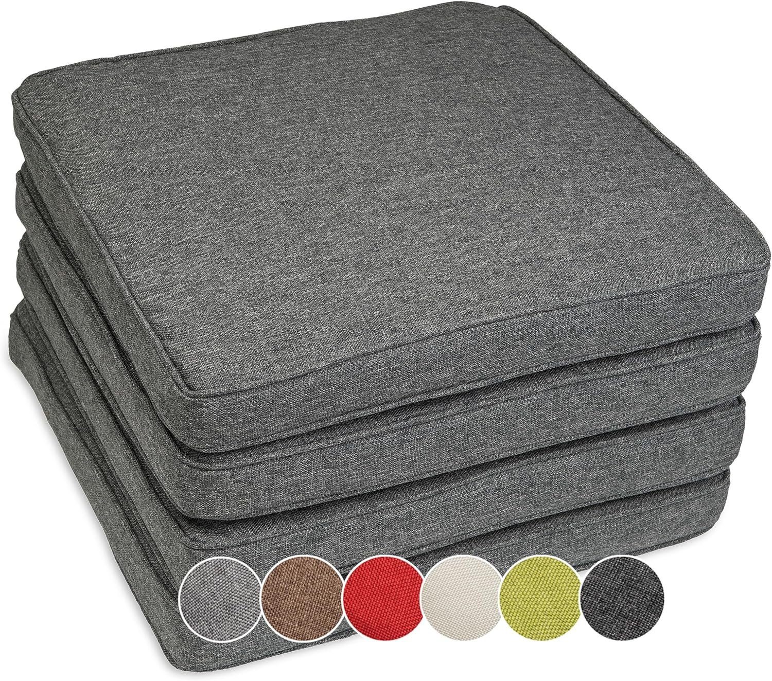 sunnypillow Stuhlkissen 4er Set Stuhlkissen wasserdicht UVlichtecht