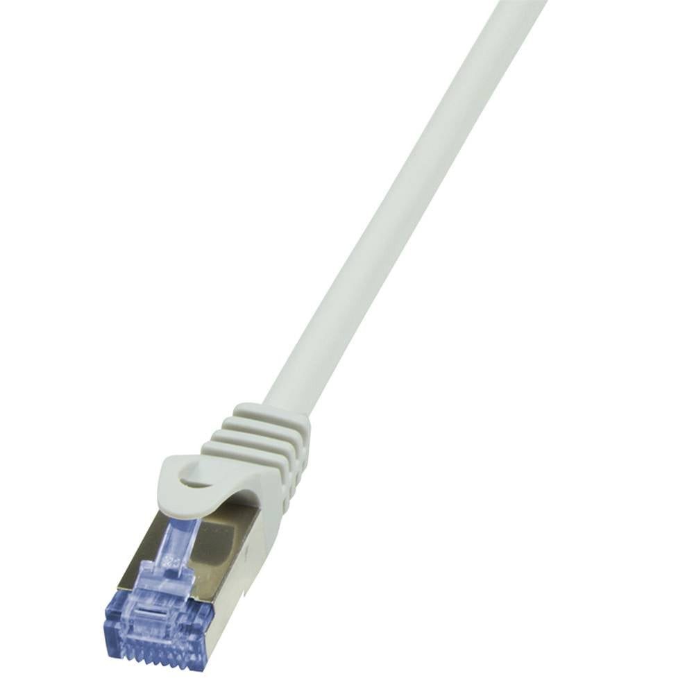 LogiLink Patchkabel PrimeLine, Cat.6A, S/FTP,50 m CQ3142S LAN-Kabel, mit Rastnasenschutz, Flammwidrig, Gesamtschirm, Halogenfrei, Paarschir