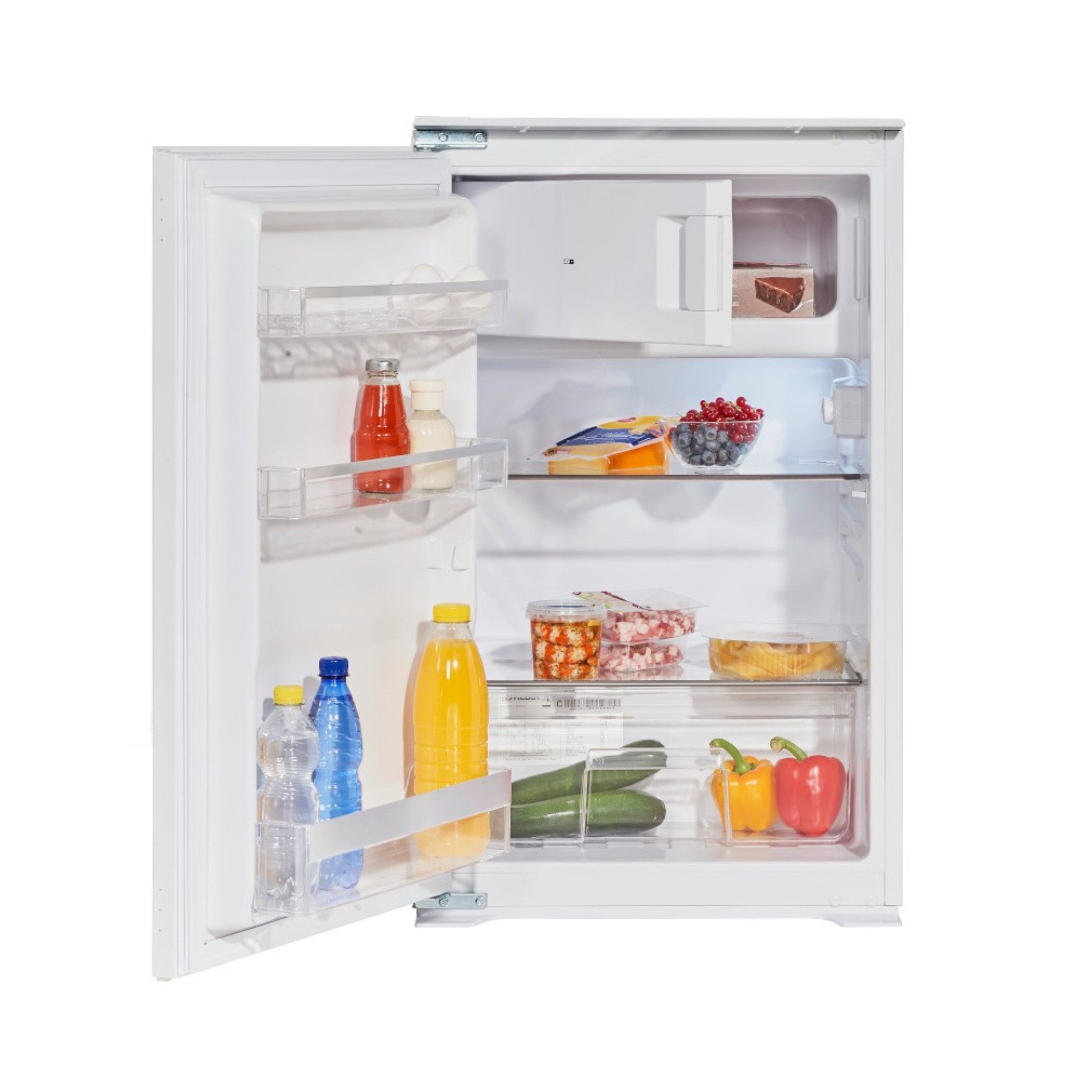 Wolkenstein Einbaukühlschrank WKS125.4EEB, Nur 39 dB, Wechselbarer Türanschlag, Regelbares Thermostat