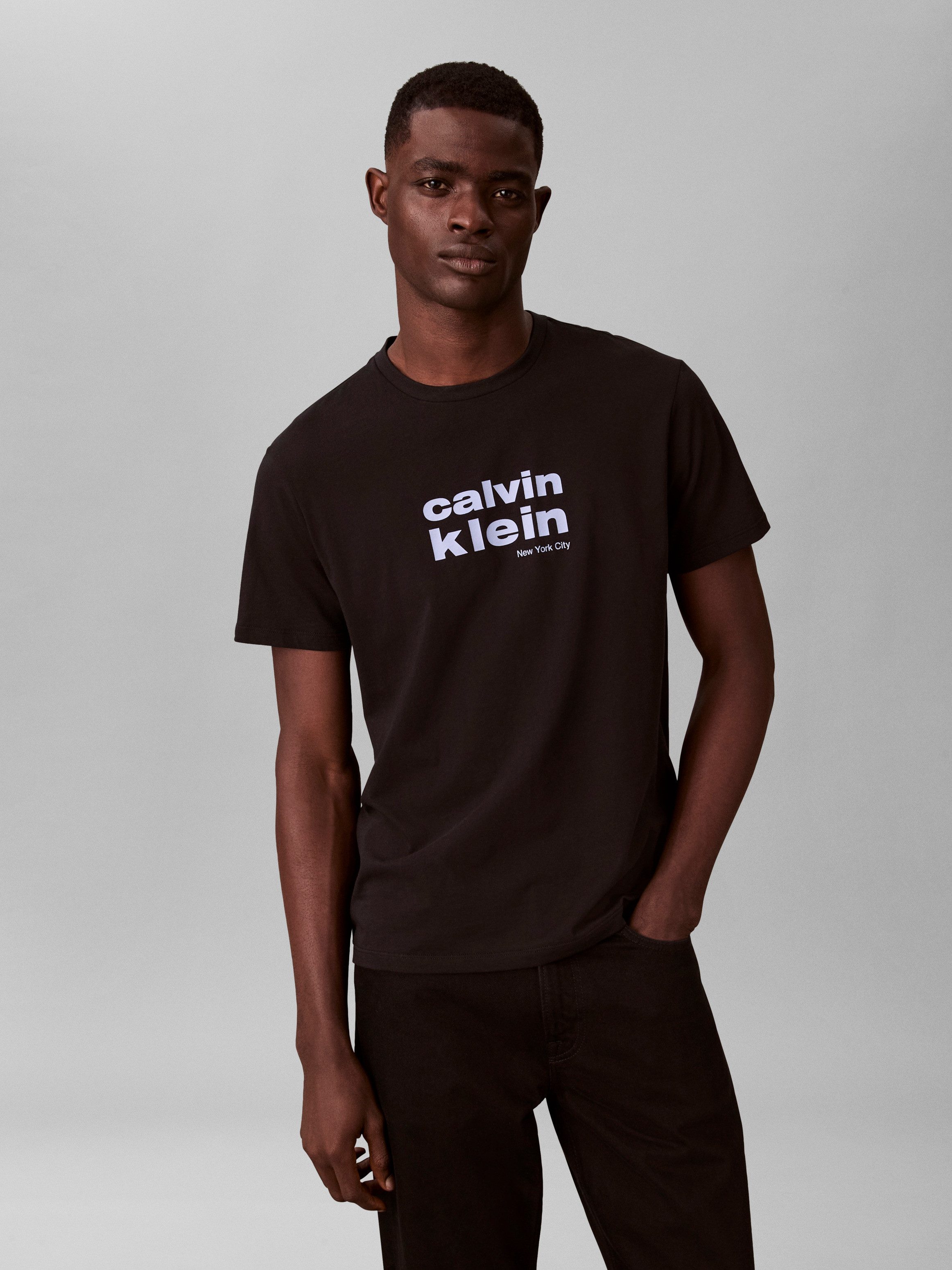 Calvin Klein T-Shirt Rundhalsausschnitt, Regular Fit, Logodruck günstig online kaufen