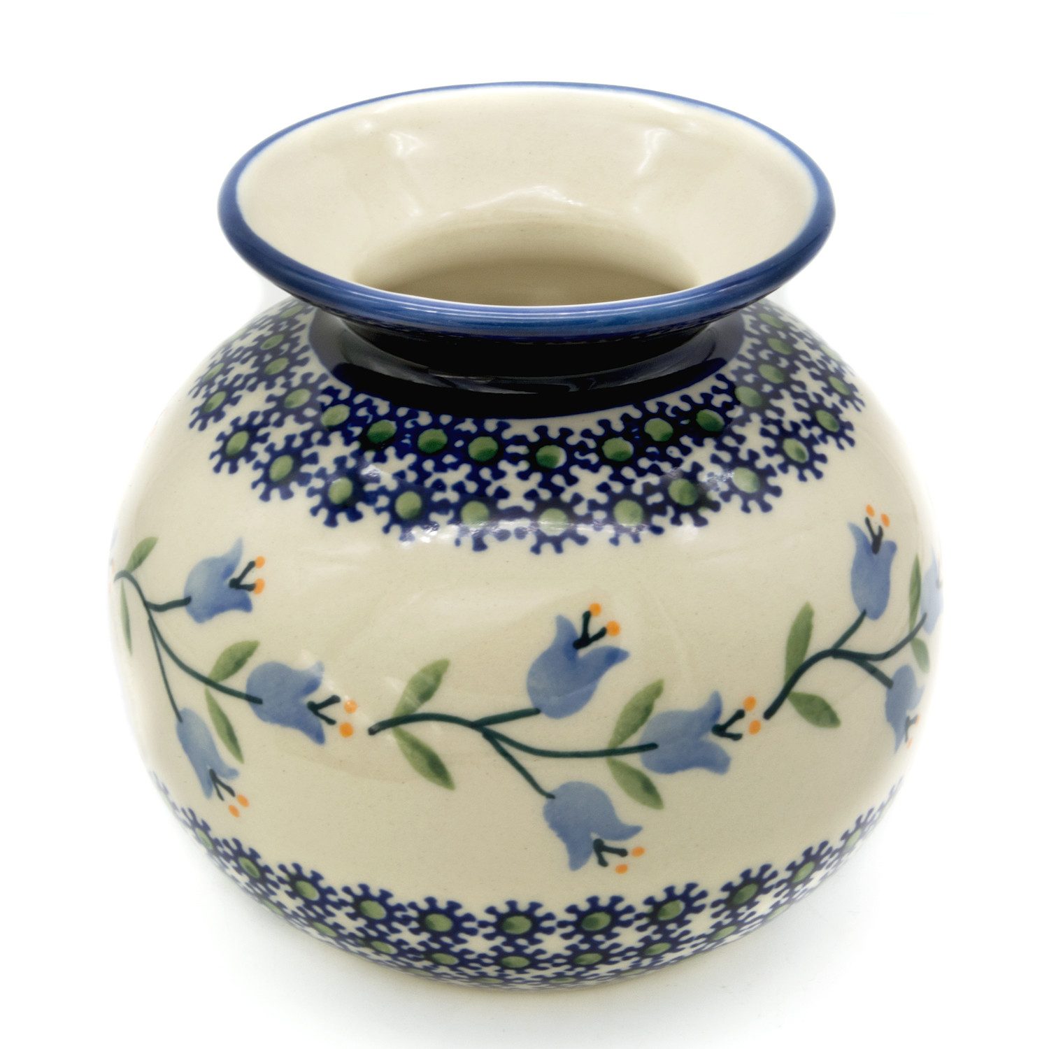 Bunzlauer Keramik Manufaktura Kugelvase Durchmesser 12,5 cm/Volumen 500 ml, dekorativ und robust zugleich. Leicht zu reinigen.