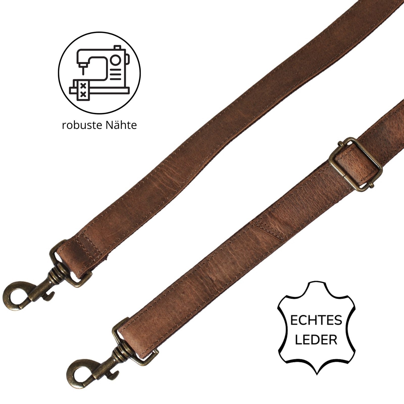 LECONI Schulterriemen Trageriemen Tragegurt Taschen Schultergurt Leder 150cm LEC-R5