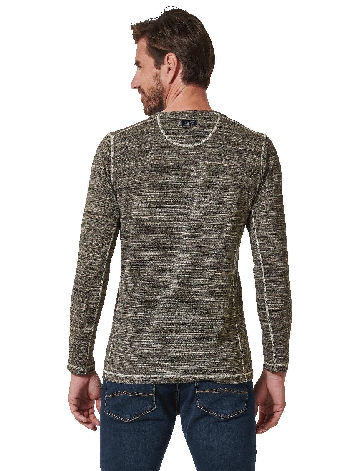 Engbers Langarmshirt engbers Herren Langarm-Shirt gestreift, Dunkelgrau günstig online kaufen