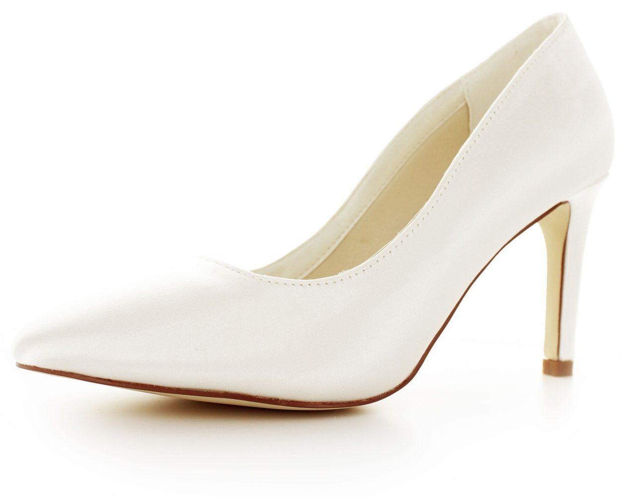 White Lady 893 ivory - einfärbbare Satin-Brautschuhe Туфли