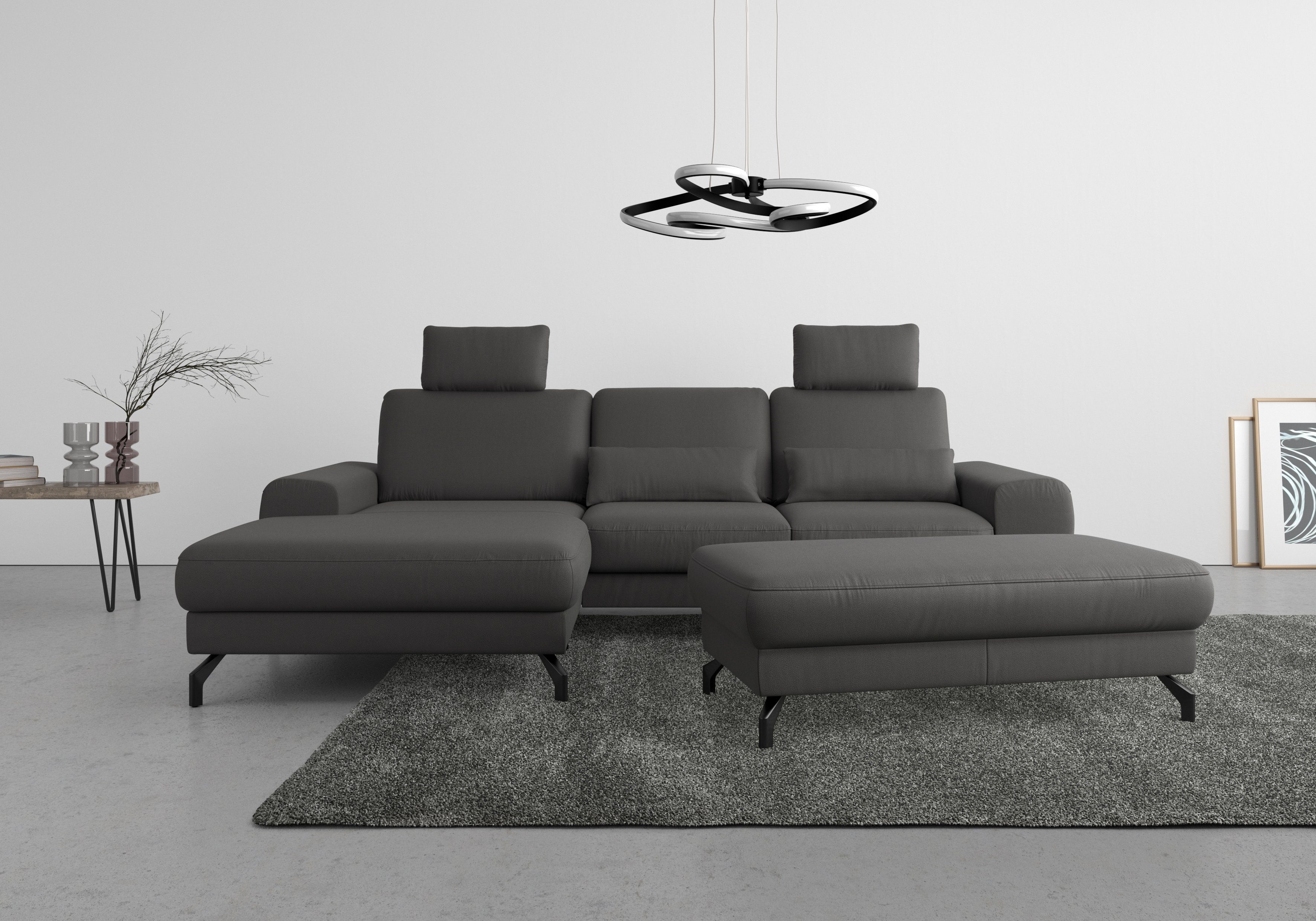 sit&more Ecksofa Cinturo, inklusive Sitztiefenverstellung und Federkern, Sitzhöhe 45 cm | Ecksofas