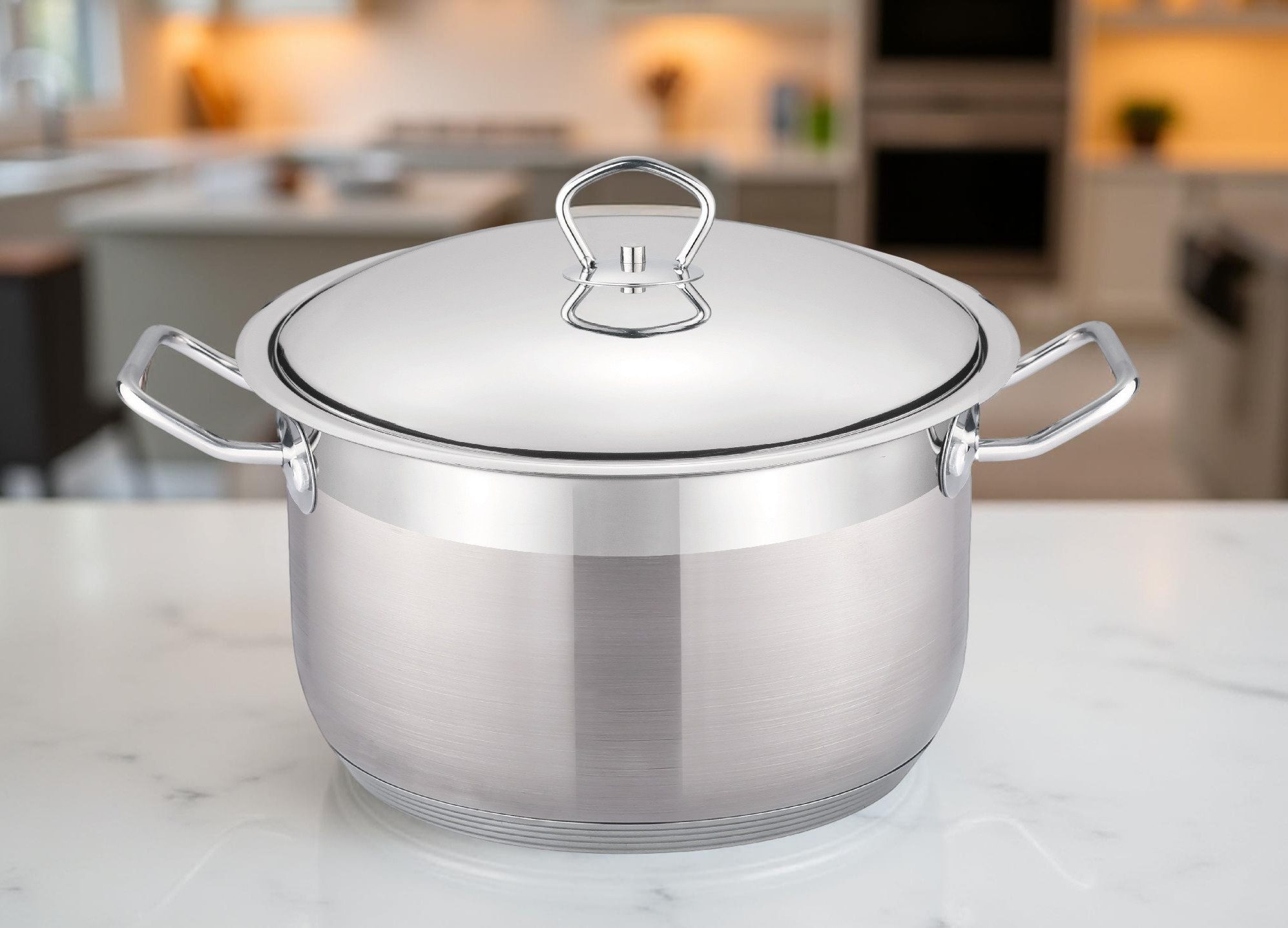 Cheffinger Topf-Set XXL Kochtopf Topf Ø36 Edelstahl mit Deckel 19L Induktion Cheffinger, Material: Edelstahl (Set bestehend aus 1 Kochtopf und 1 Glasdeckel)