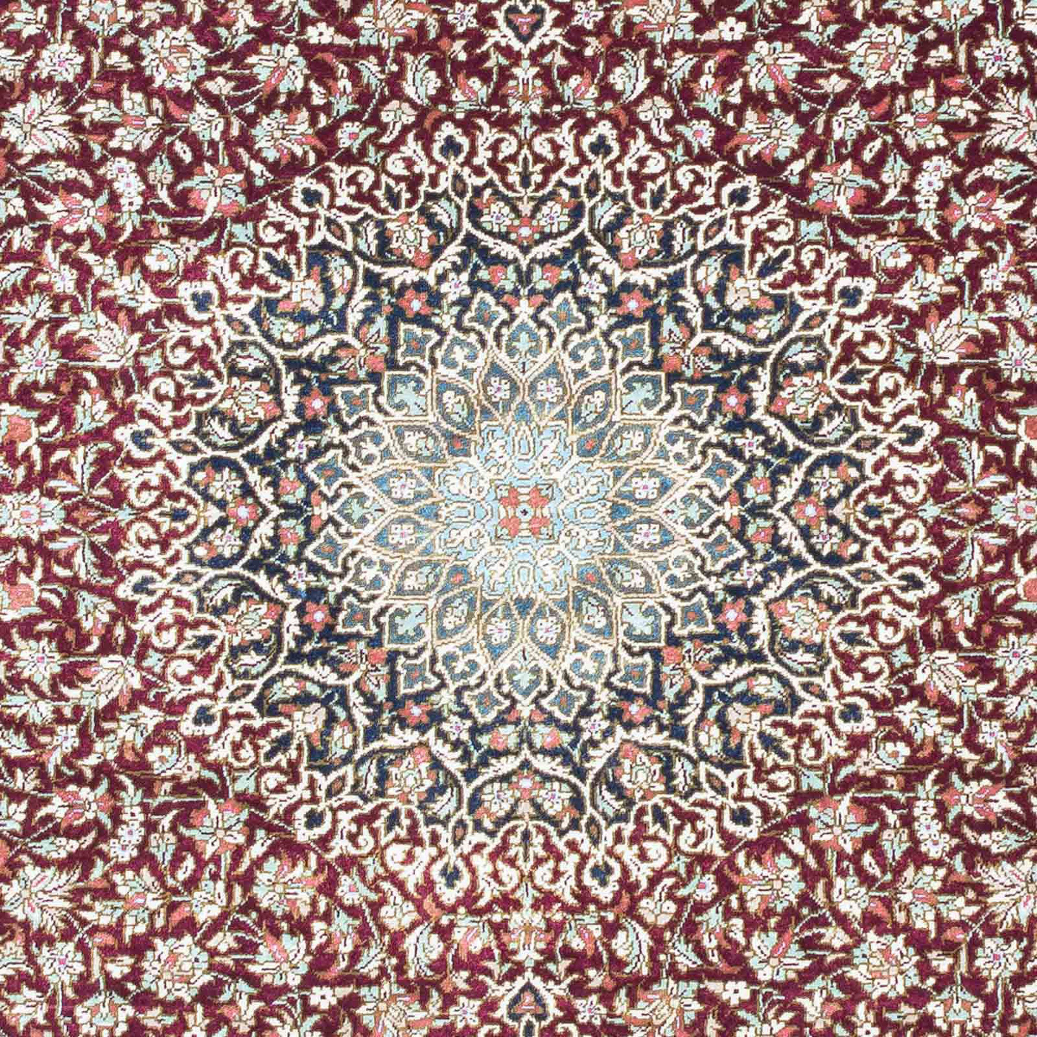 Orientteppich Perser - Ghom - mit 10 Zertifikat Handgeknüpft, - Einzelstück Wohnzimmer, 77 Höhe: x rost, morgenland, rechteckig, 118 mm, cm