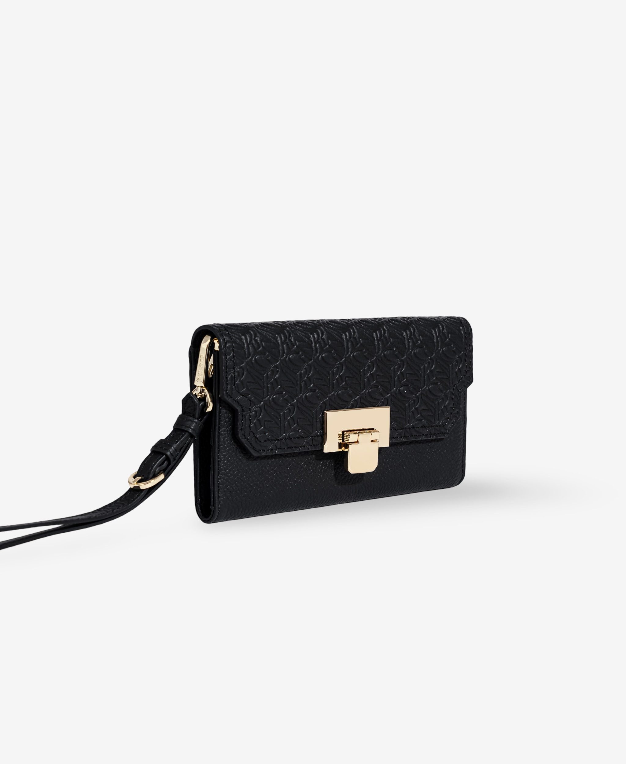 GLAMIRA Handtasche Glamouré Soir Schwarze Geldbörse (1-tlg., mit abnehmbarem Handgelenkband), abnehmbares Handgelenkband