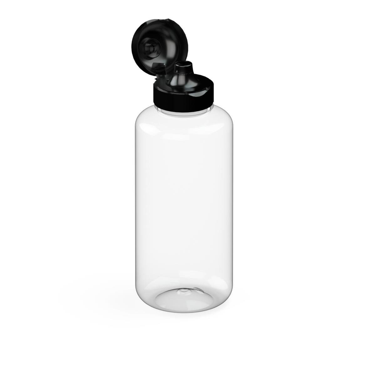 elasto Trinkflasche 1 L Wasserflasche "Sports" Tritanflasche inklusive Deckel, Made in Germany, BPA-frei, Sportflasche, kohlensäurehaltige Getränke
