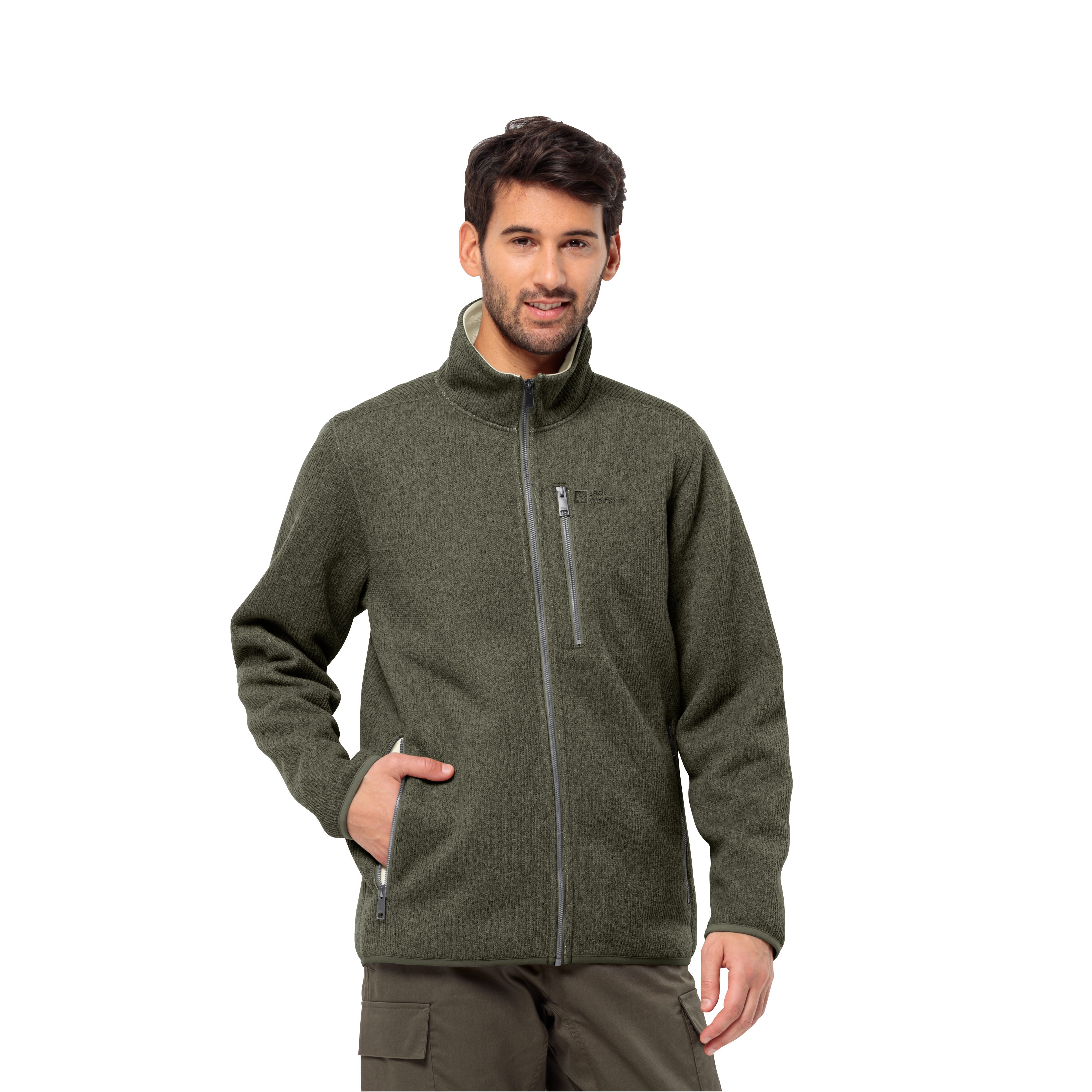 Jack Wolfskin Fleecejacke ROBSON FJORD JACKET mit Taschen island moss