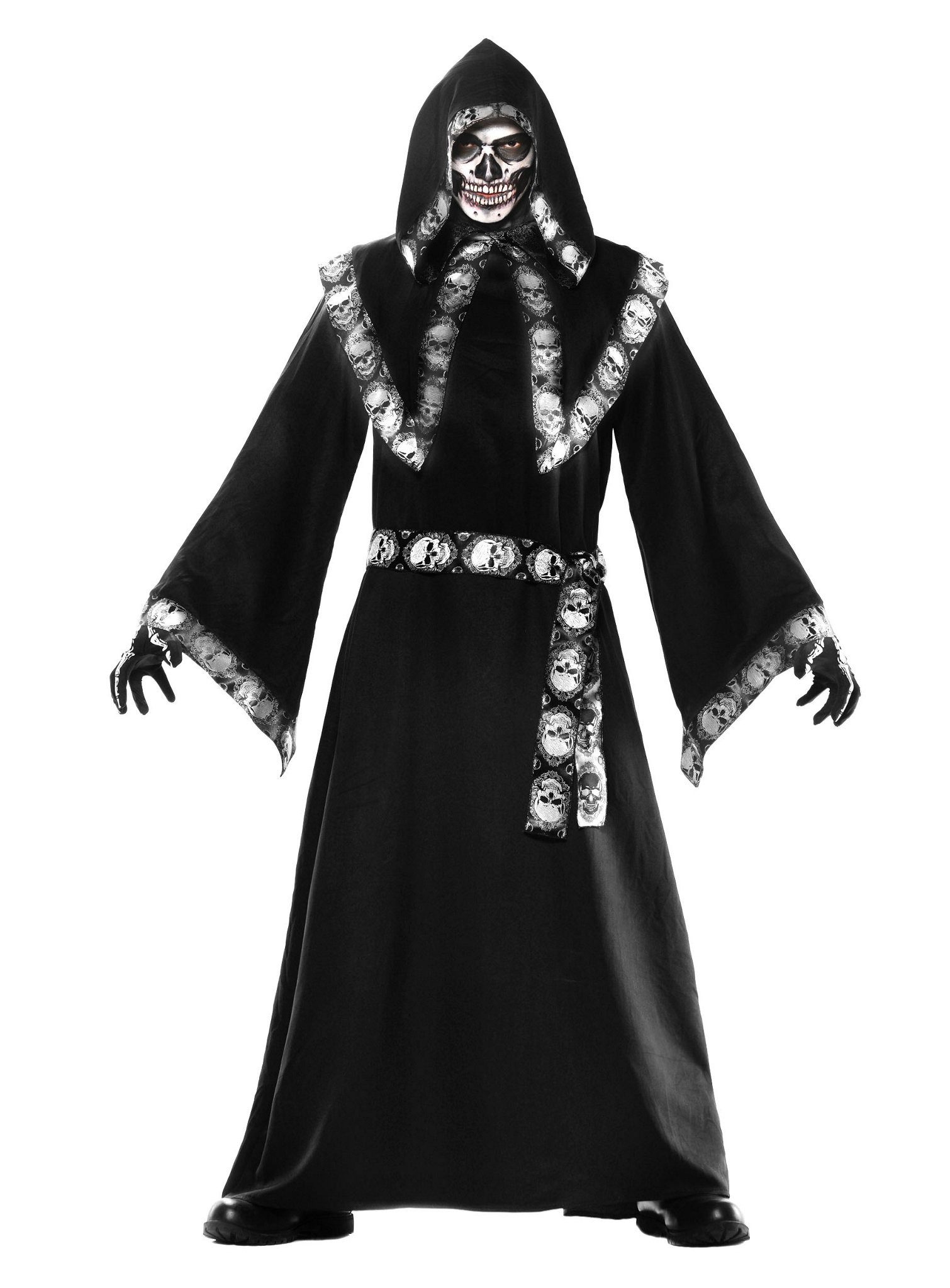 Underwraps Zauberer-Kostüm Skelettmagier Kostüm - Halloween Sensenmann Robe, Hochwertige Fantasy-Verkleidung zum tollen Preis