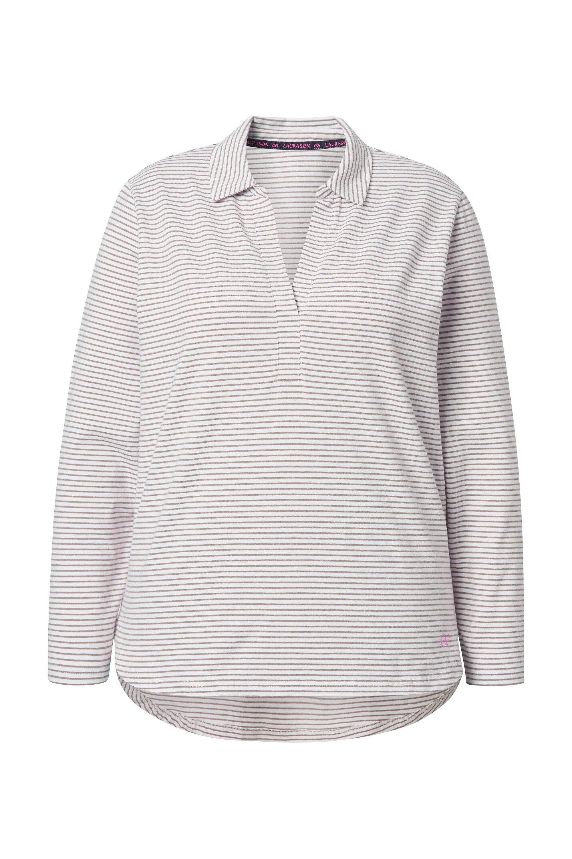 Laurasøn Poloshirt Ringelshirt Polokragen Langarm günstig online kaufen