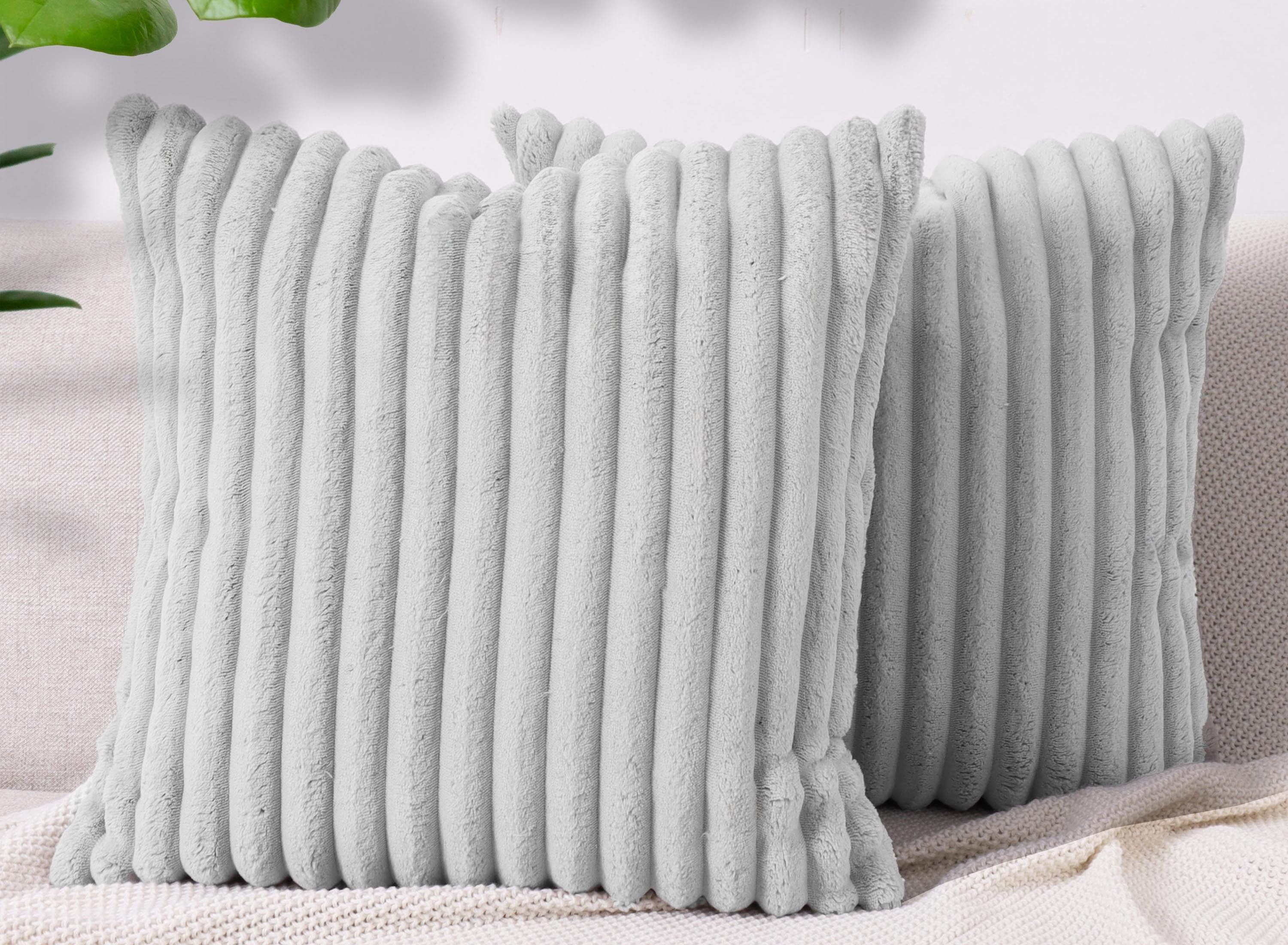Amilian Dekokissen Sofakissen Couchkissen 2er Set Zierkissen mit Kissenfüllung, (2 Stück), 40x40 cm, Dekokissen mit Füllung und Bezug, Wohnkissen